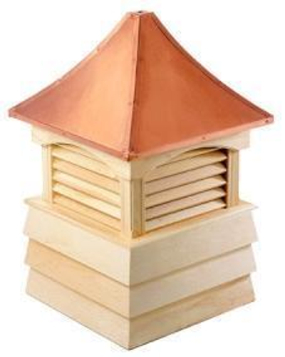 Good Directions Cypress Sherwood Shiplap Base Cupola - 30in. square x 46in. high