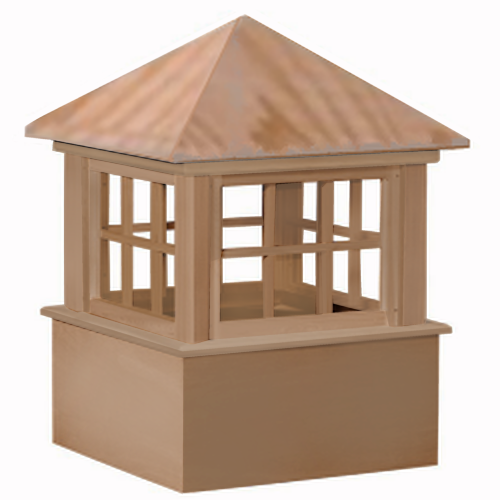 Cupola - Ellsworth: Cedar PVC - Wood Top - 60Lx60Wx86H