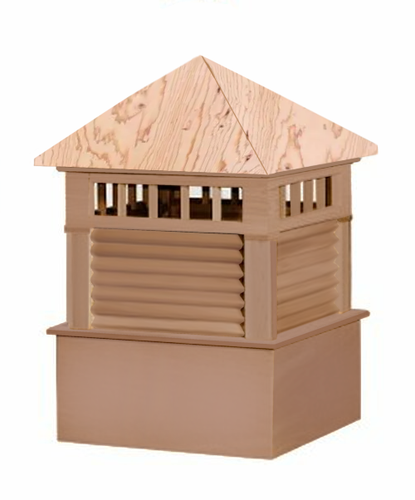 Cupola - Waterford: Cedar PVC - Wood Top - 24Lx24Wx41H