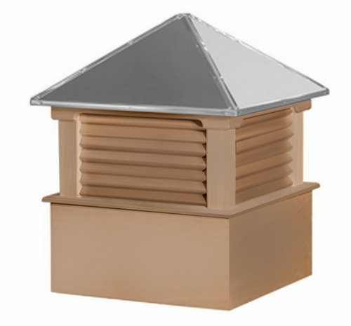 Cupola - Hamlin: Cedar PVC - Metal Top - 18Lx18Wx23H