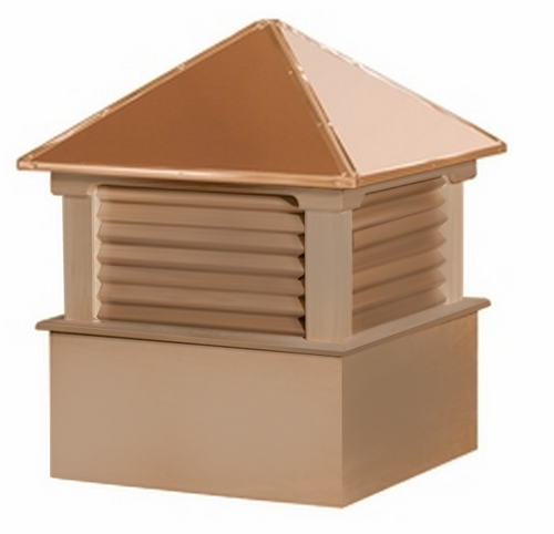 Cupola - Hamlin: Cedar PVC - Copper Top - 42Lx42Wx59H