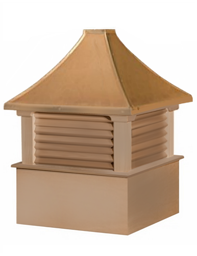 Cupola - Morton: Cedar PVC - Copper Top - 36Lx36Wx61H