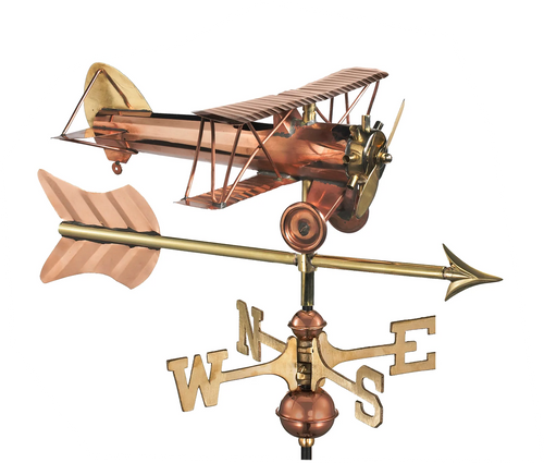 Good Directions Biplane Weathervane