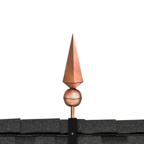 Lancelot Polished Copper Rooftop Finial