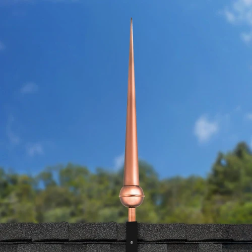 28" Gawain Polished Copper Rooftop Finial