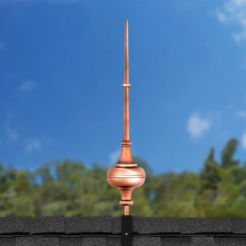 28" Morgana Polished Copper Rooftop Finial
