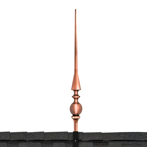 28" Aragon Polished Copper Rooftop Finial