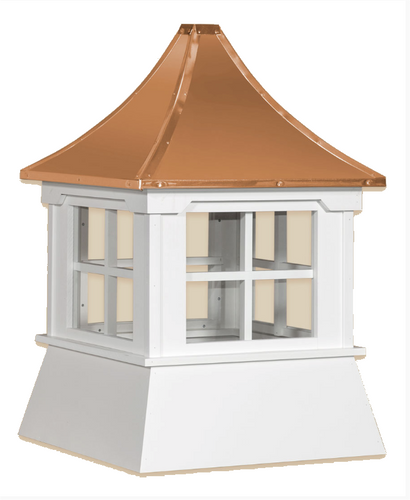 Cupola - Victorian Shed: Azek - Windowed Pagoda Copper Top - 16Lx16Wx18H