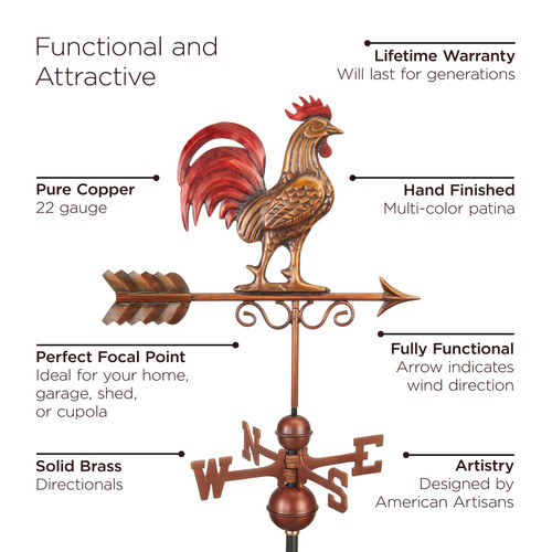 Good Directions Bantam Rooster Weathervane - Thumbnail 5