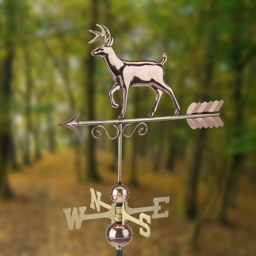 Proud Buck Weathervane - Pure Copper by Good Directions