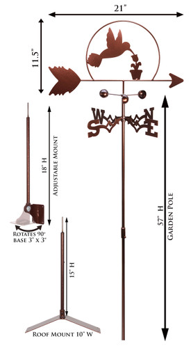 Hummingbird Weathervane