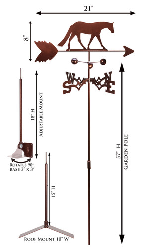 Horse - Pleasure Weathervane