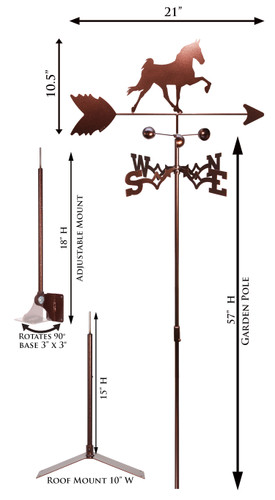 Horse - Tennessee Walker Weathervane