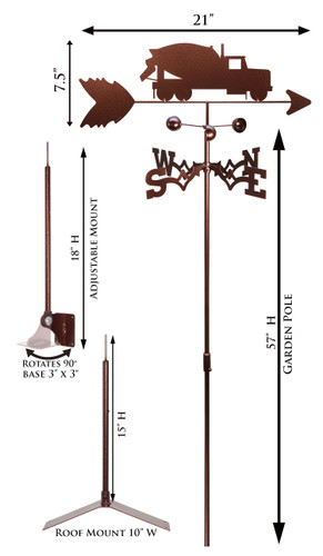Cement Truck Weathervane