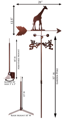 Giraffe Weathervane