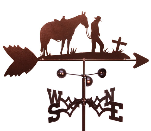 Cowboy Cross Weathervane