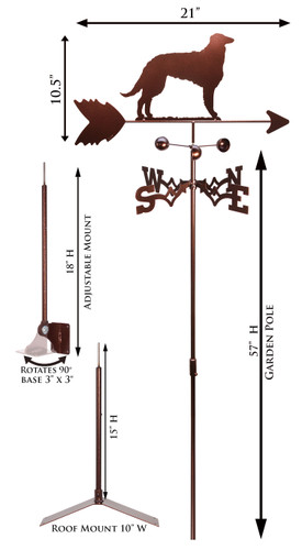 Borzoi Weathervane