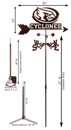 Iowa State Cyclones Weathervane