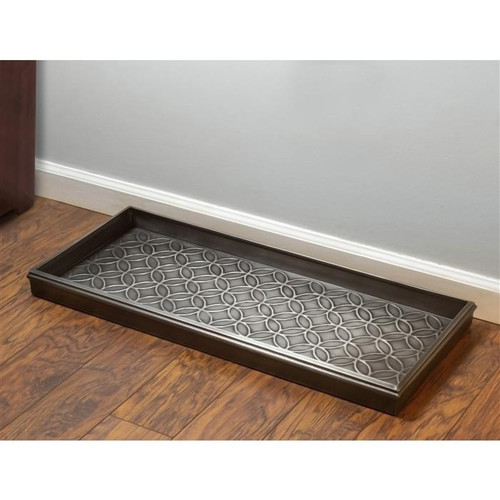 Squares Multi-purpose Shoe Tray for Boots, Shoes, Plants, Pet Bowls, and  More, Copper Finish by Good Directions 