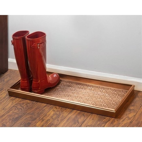 Boot Tray - Double Circles Multi-Purpose Copper Finish