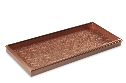 Boot Tray - Double Circles Multi-Purpose Copper Finish