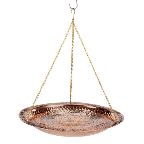 Splish Splash Pure Copper 18" Hanging Bird Bath