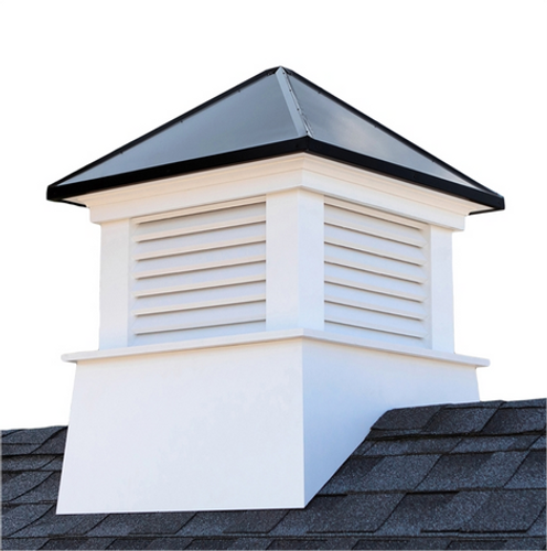 Good Directions Vinyl Manchester Cupola with Black Aluminum Roof 54" x 72"