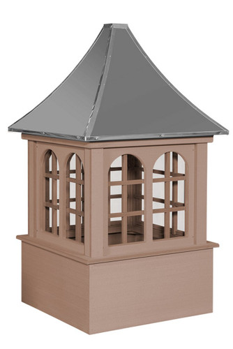 Cupola - Bethany - Cedar PVC - Double Arch - 36Lx36Wx69H - Metal Top