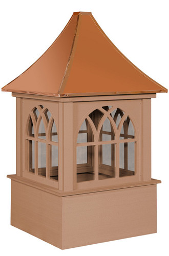 Cupola - Roxbury - Cedar PVC - 36" Sq. x 72" High - Copper Top