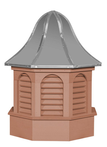 24" CEDAR-PVC PINNACLE CUPOLA - GAZEBO - METAL TOP