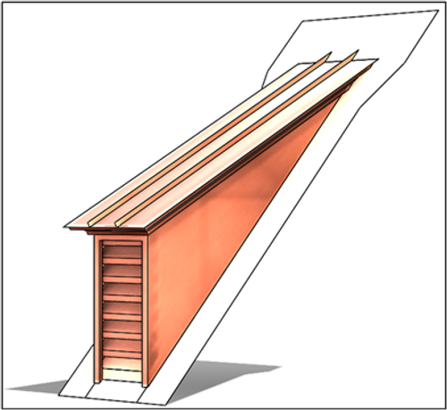 Shed Top Dormer Vent 12" x 24"