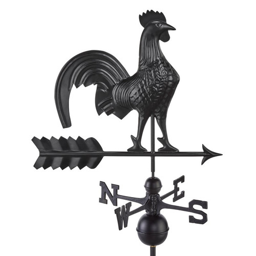 Good Directions 501K Modern Farmhouse-Inspired Rooster Weathervane  - Black Finish