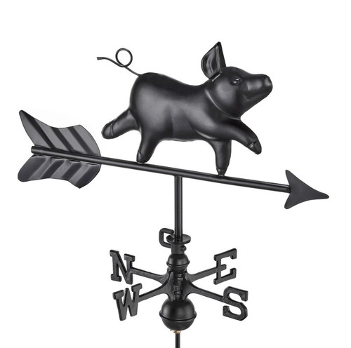 Good Directions 8800KR Modern Farmhouse-Inspired Pig Weathervane - Black Finish