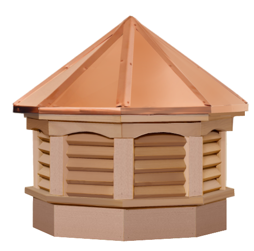 Gazebo cupola - Cedar PVC - copper top 25in. x 25in. x 30in. H