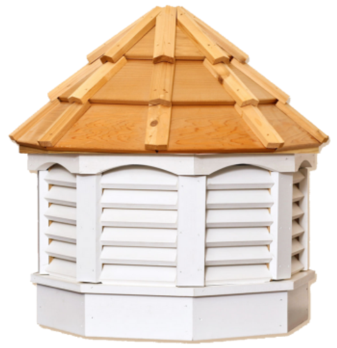 Gazebo cupola - VINYL - cedar top 25in. x 25in. x  30in. H