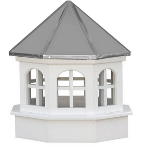 Gazebo cupola - VINYL Windowed - metal top 21in. x 21in. x 25in. H