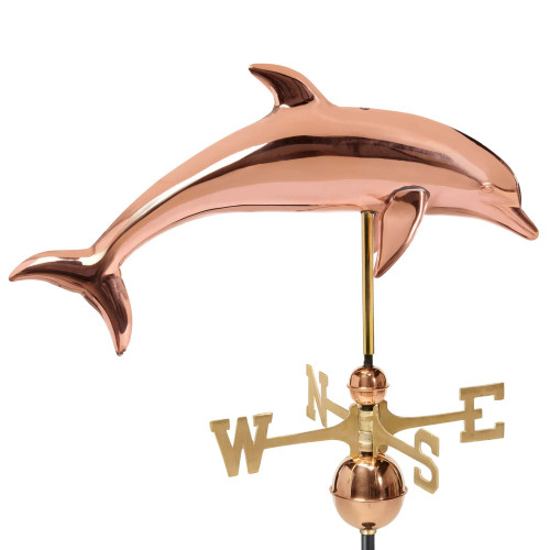 Dolphin Weathervane - Pure Copper by Good Directions