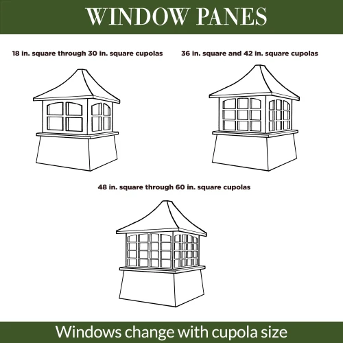 Good Directions Huntington Vinyl Cupola 36in. Square by 49in. High