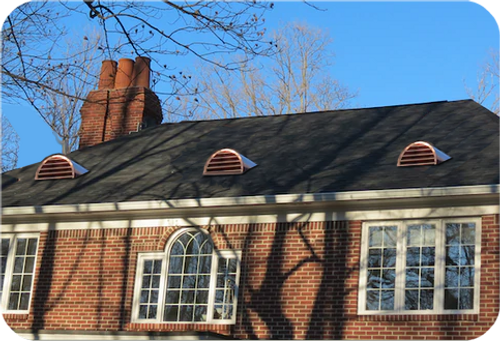 Copper Roof Gable Vent or Dormer - 30x60 Half Round