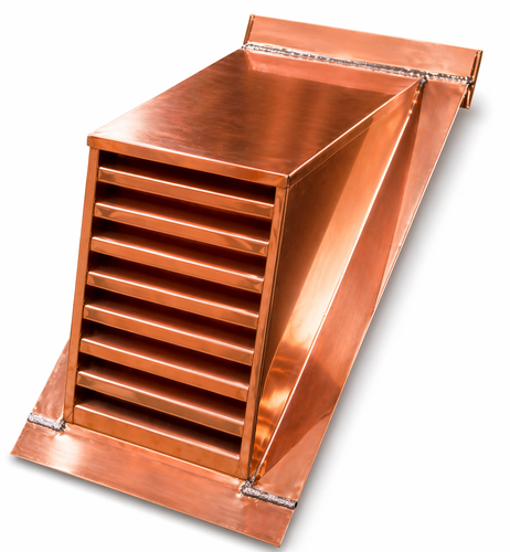 Copper Roof Gable Vent or Dormer - 9x18 Rectangular