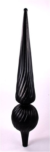 Finial - Medium Florentine- Black Matte