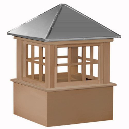 Cupola - Ellsworth: Cedar PVC - Metal Top - 24Lx24Wx39H