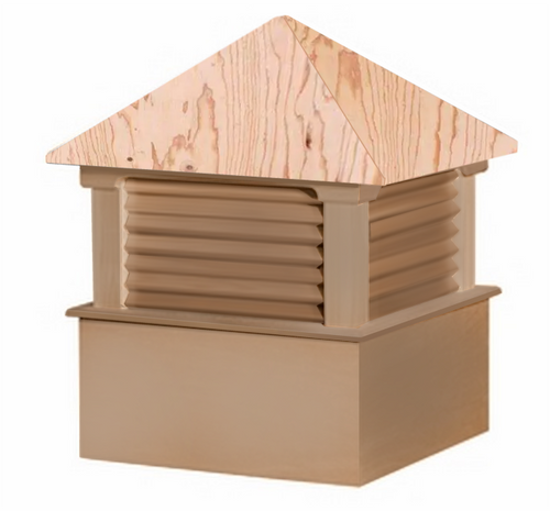 Cupola - Hamlin: Cedar PVC - Wood Top - 42Lx42Wx59H