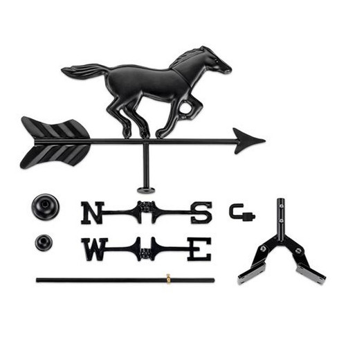 Good Directions 801KR Modern Farmhouse-Inspired Horse Weathervane ??? Black Finish