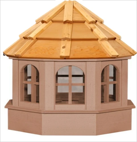 Gazebo cupola - Cedar PVC Windowed - cedar top 21in. x 21in. x 25in. H