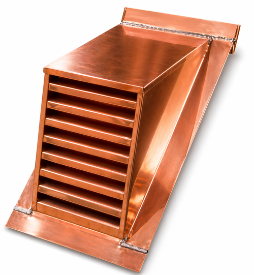Copper Roof Gable Vent or Dormer - 9x18 Rectangular