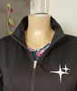 Collared Zip Up Sweat Jacket with shaped hem