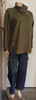  Cowel Neck Zipped up Jersey, Size L, Khaki **50% off 1 only**