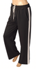 Winterweight ponte  Side stripe Track Pants -wide leg