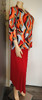 Swoosh Paneled skirt - viscose Brick size M *1only 50% off*
